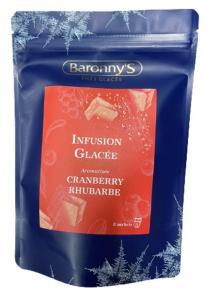 Infusion glacée saveur cranberry, rhubarbe