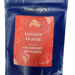 Infusion glacée saveur cranberry, rhubarbe