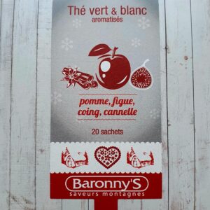 Thé vert et blanc pomme, figue, coing, cannelle