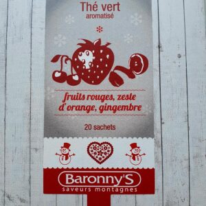 Thé vert fruits rouges, orange et gingembre