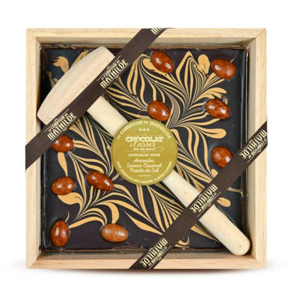 Noir marbré blond et amandes caramel fleur de sel