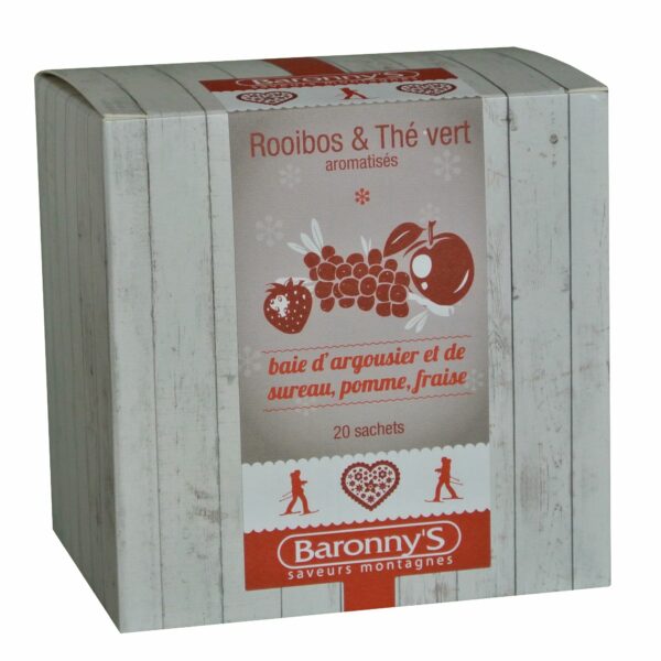 Rooibos et thé vert baie d'argousier, sureau, pomme, fraise – Image 2