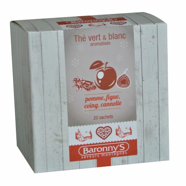 Thé vert et blanc pomme, figue, coing, cannelle – Image 2
